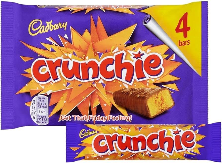 Cadbury Crunchie Chocolate Bar Multipack 104.4g (4 pcs)