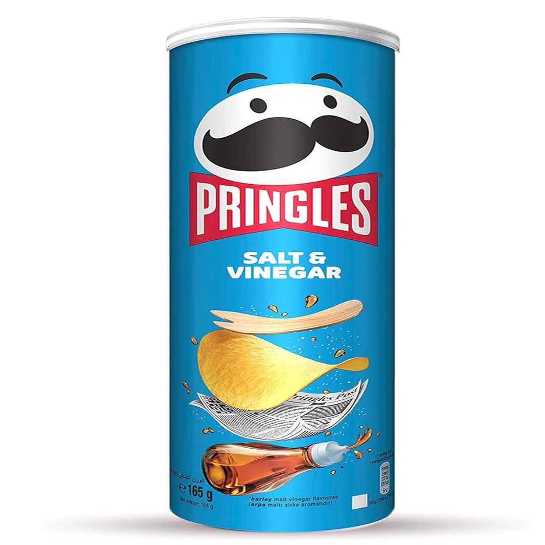 Pringles Salt & Vinegar Crisps 165g