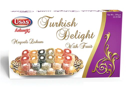 Usas Turkish Delight With Fruit Flavour 350g