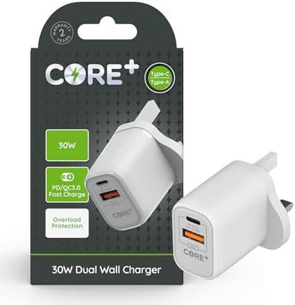 Core 30W Dual Wall Charger