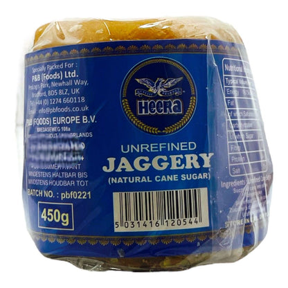 Heera Jaggery Natural Cane Sugar (Unrefined) 450g