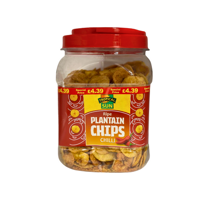 Tropical Sun Ripe Plantain Chips Chilli 450g