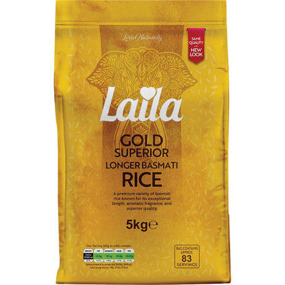 Laila Gold Superior Longer Basmati Rice 5kg