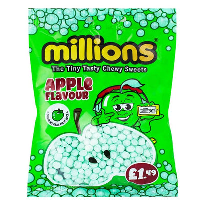 Millions The Tiny Tasty Chewy Sweets Apple Flavour 110g
