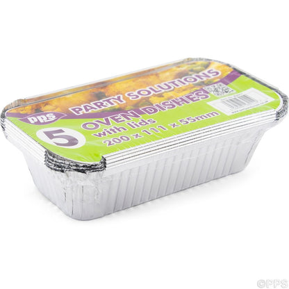 Pps Party Solutions Oven Dishes with Lids (5pcs)