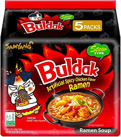 Samyang Buldak Stew Type Hot Chicken Flavor Ramen 725g (145g x 5PKGS)