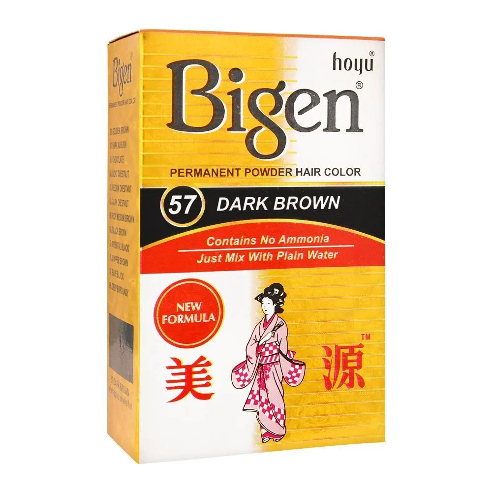 Bigen Dark Brown Permanent Powder Hair Colour 6g