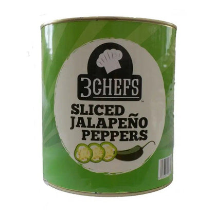 3 Chefs Sliced Jalapeno Peppers 2700g