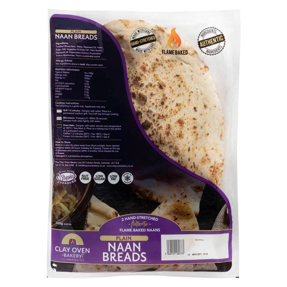 Clay Oven Garlic & Coriander Naan Bread (2 Pcs