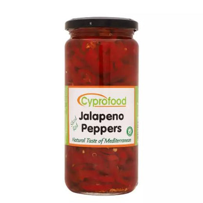 Cyprofood Sliced Red Jalapeno Peppers 480g