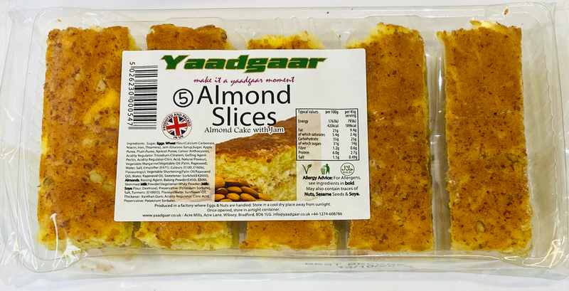 Yaadgaar Almond Slices With Jam (5 pcs)