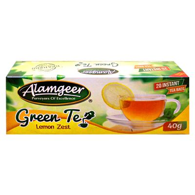 Alamgeer Green Tea Lemon Zest 40g (20 pcs)