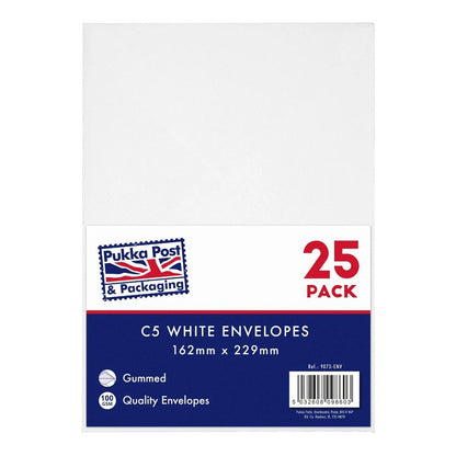 C5 White Envelopes (25 pack)