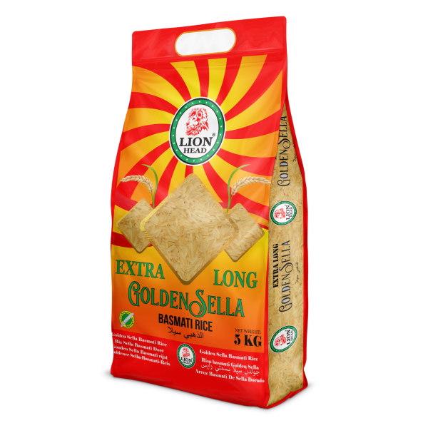 Lion Head Extra Long Golden Sella Basmati Rice 5kg