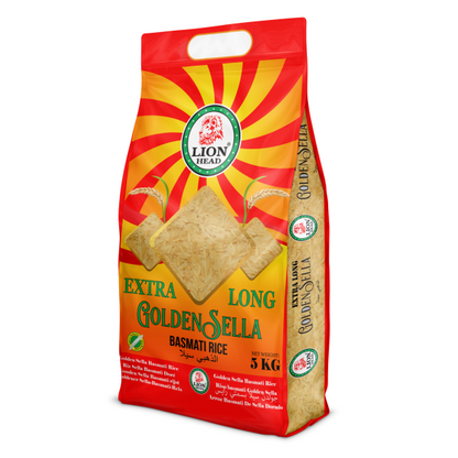 Lion Head Extra Long Golden Sella Basmati Rice 5kg