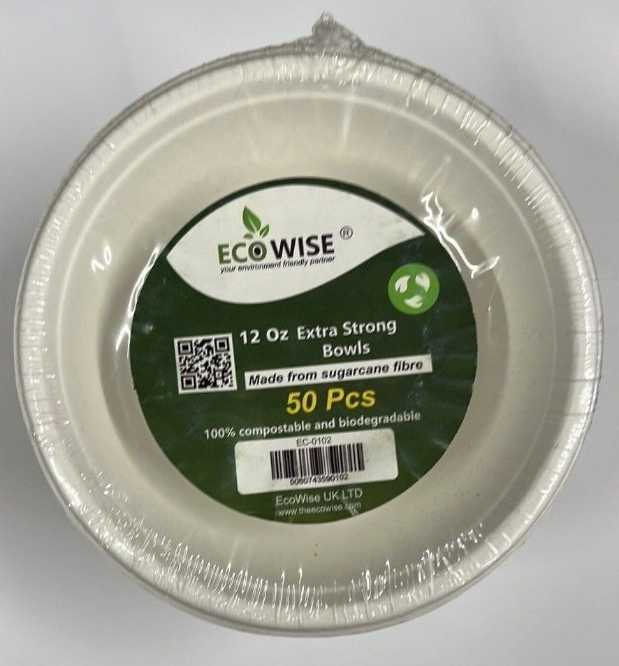 Eco Wise 12oz Extra Strong Bowls (50 pcs)