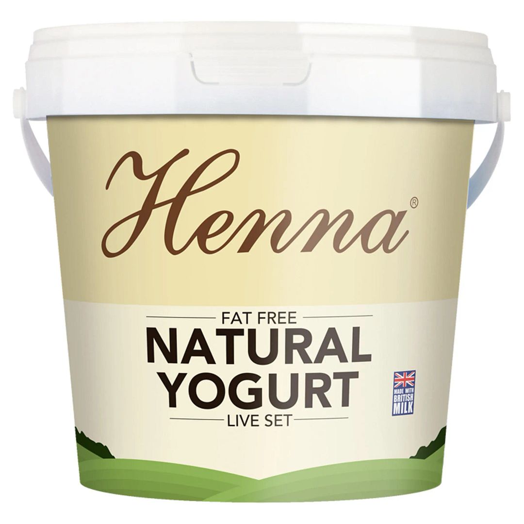 Henna Fat Free Natural Yoghurt 1kg