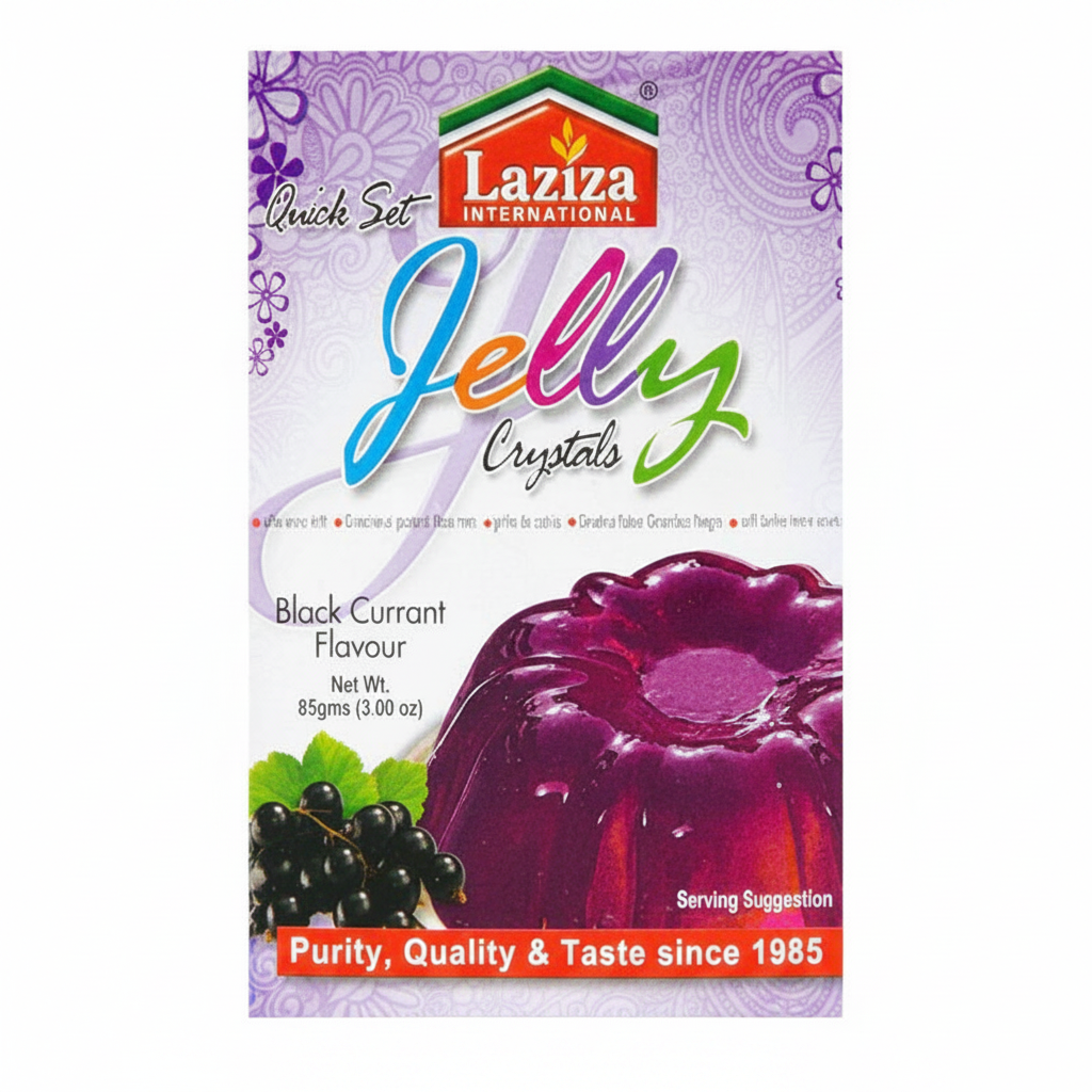 Laziza Jelly Crystals (Black Currant Flavour) 85g