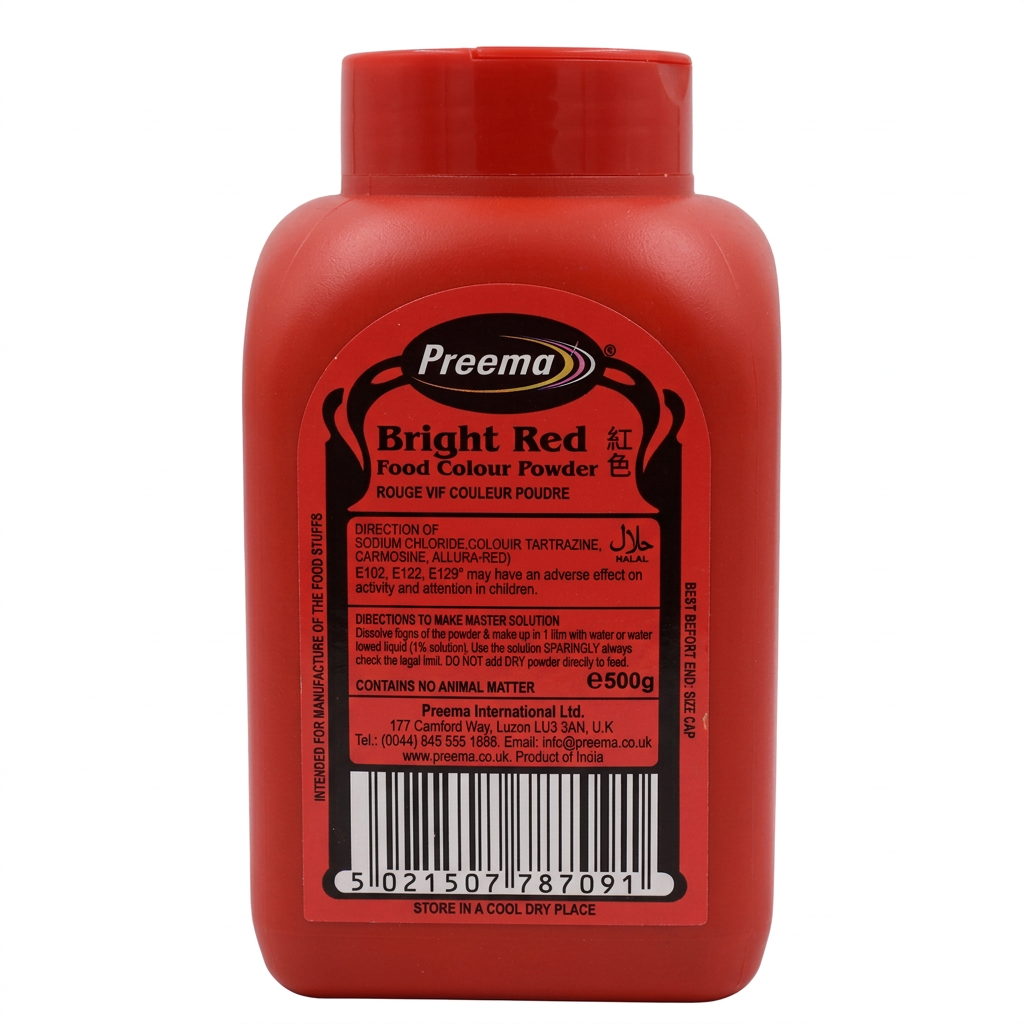 Preema Bright Red Food Colur Powder 500g