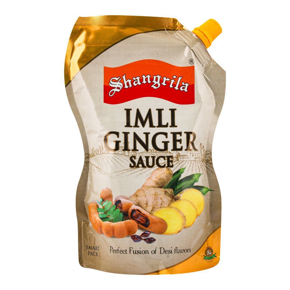 Shangrila Imli Ginger Sauce packaging on a white background