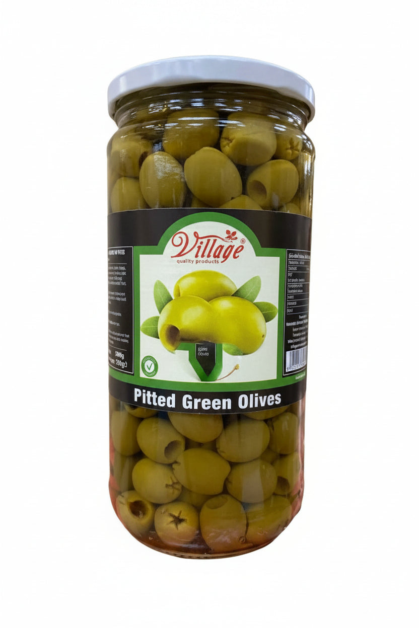 Village Pitted Green Olives 690g