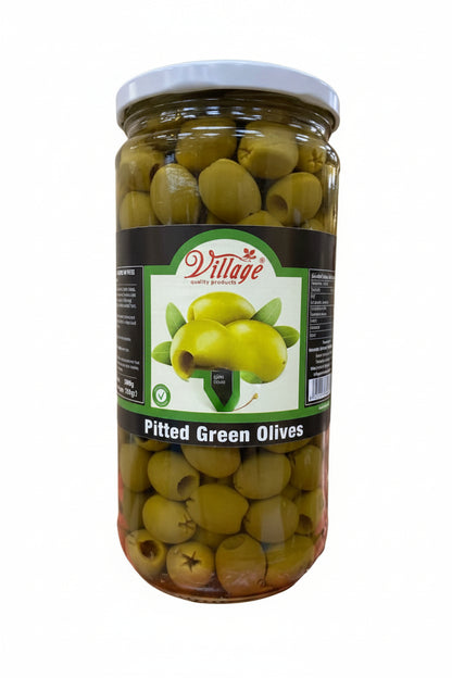 Village Pitted Green Olives 690g
