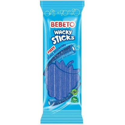 Bebeto Wacky Sticks Fizzy Crazy Raspberry 160g