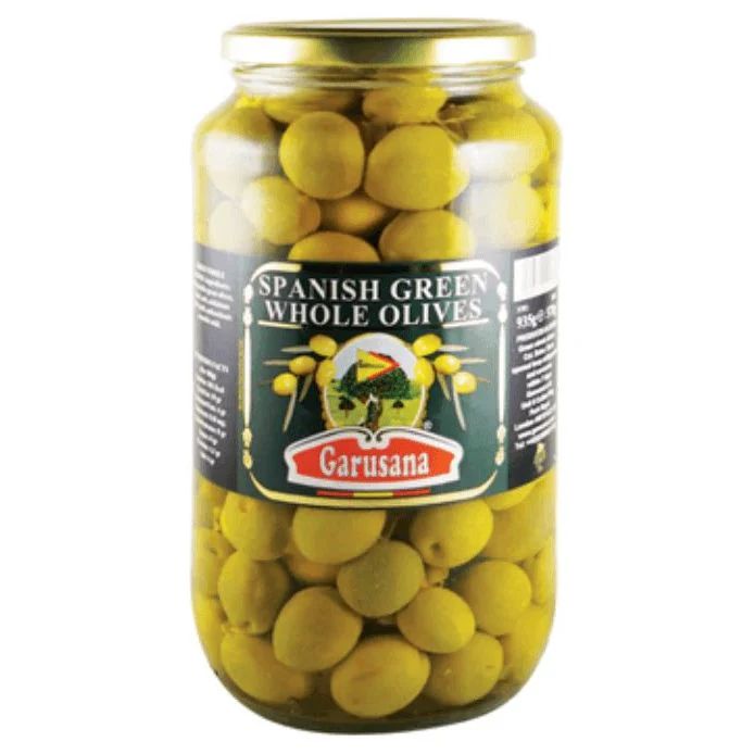 Garusana Spanish Green Whole Olives 935g