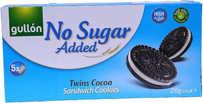 Gullon Twins Cocoa Sandwich Cookies (Sugar Free) 210g