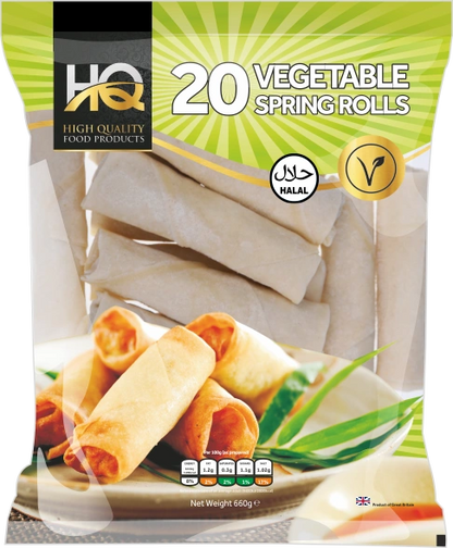 HQ 20 Vegetable Spring Rolls 660g
