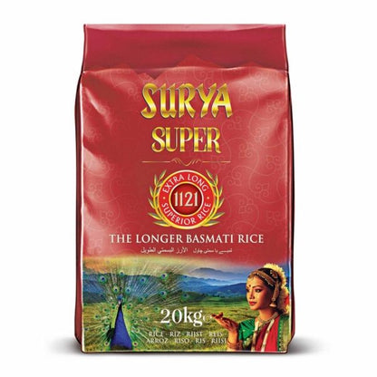 Surya Super Extra Long 1121 Basmati Rice 20kg