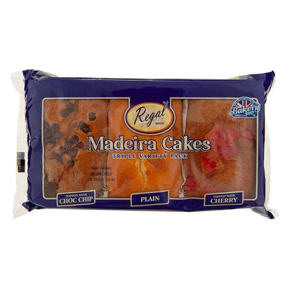 Regal Madeira Cakes Triple Variety Pack (Choc Chip/Plain/Cherry)