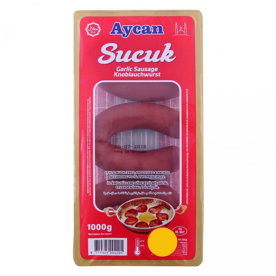 Aycan Sucuk Garlic Sausage Knoblauchwurst 1000g