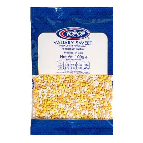 Top Op Valiary Sweet (Sugar Coated Fennel Seeds) 100g