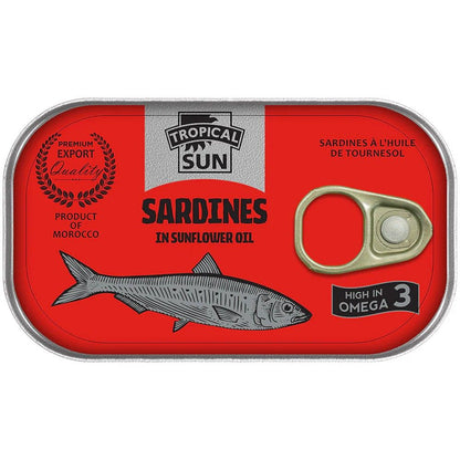 Tropical Sun Sardines In Sunflower Oil 125g