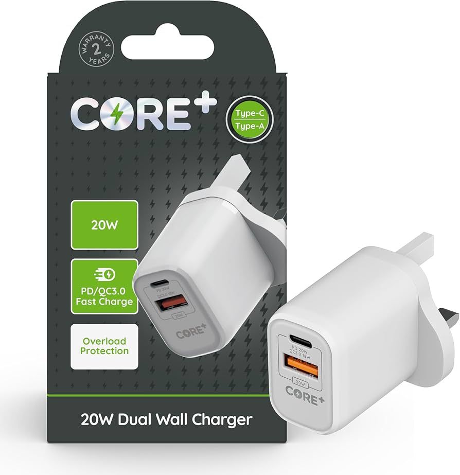 Core 20W Dual Wall Charger