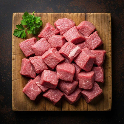 Beef Boneless Diced 500g