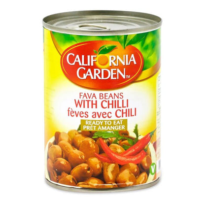 California Garden Fava Beans With Chilli 400g