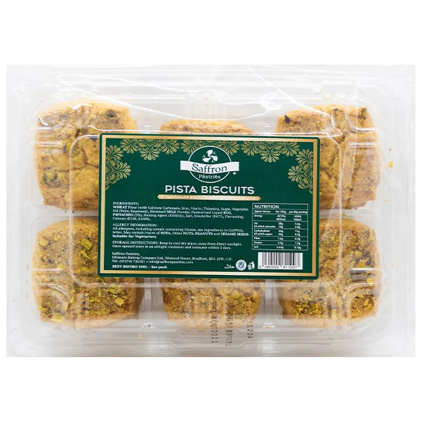 Saffron Pastries Pista Biscuits (12 pcs)