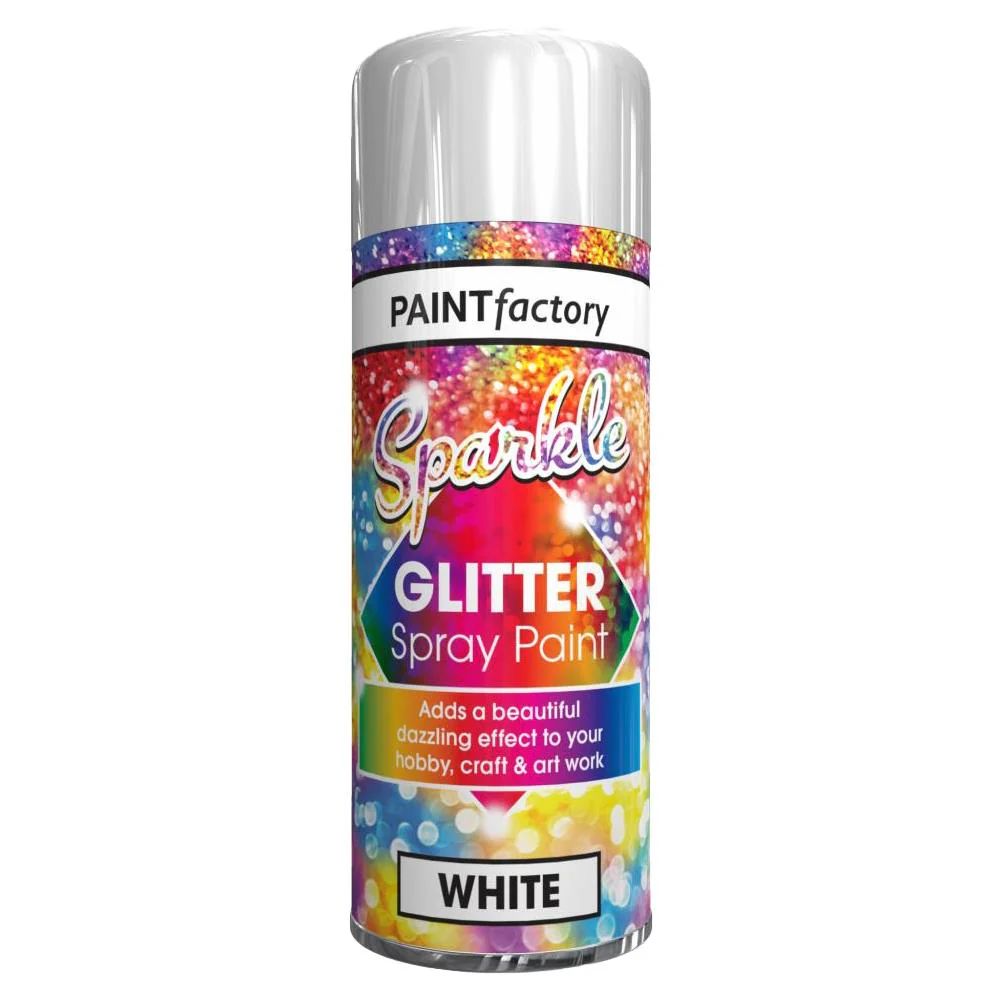 Paint Factory Sparkle Glitter Spray Paint White 65g