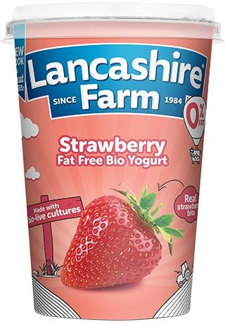 Lancashire Farm Strawberry Fat Free Bio Yougurt 450g